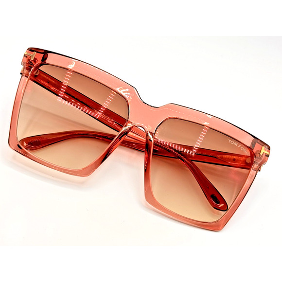 Tom Ford Sunglasses SABRINA TF764 72G Pink Oversized Square Brown Gradient 58mm main image 9